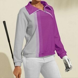 Acegolfs Purple And White Not So‎ Classic Golf Popover Sweatshirt Sz XL NEW